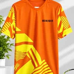 Orange Yellow Football Tshirt