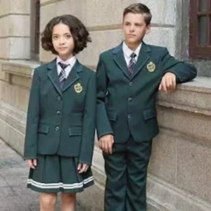 green uniform blazer