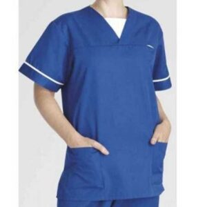 blue scrub suit