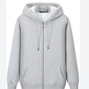 plain grey zipper hoodie