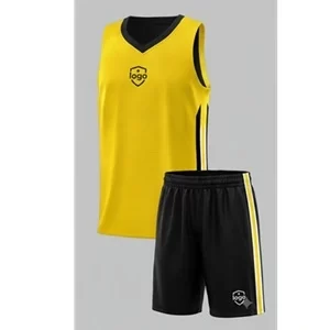 Yellow Black Basketball Jersey