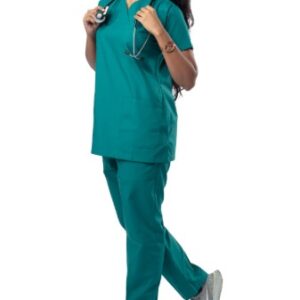 emerald blue scrub suit