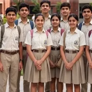Beige Color School Uniform