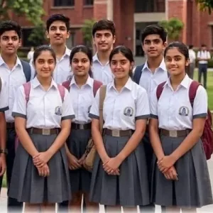 dark grey school uniform