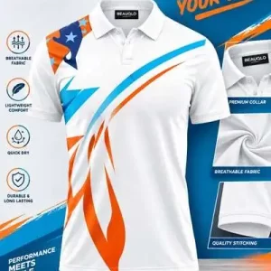 white orange cricket tshirt